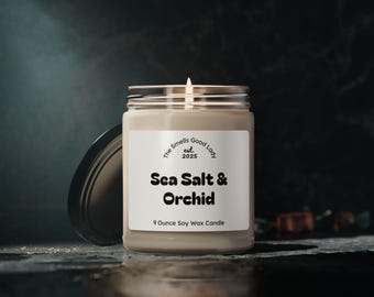Sea Salt & Orchid Scented Soy Candle, 9oz