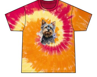 Watercolor Yorkshire Terrier 1 Men's Tie-Dye Tee