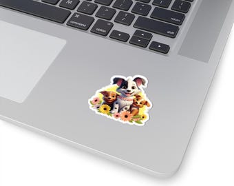 Cute 3D Dogs 1 Kiss-Cut Stickers