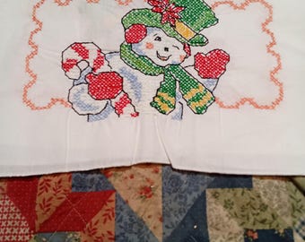 Happy Snowman Table Runner