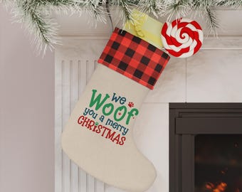 We Woof You A Merry Christmas Christmas Stocking