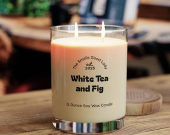 White Tea And Fig Scented Candle, 11oz
