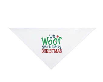 We Woof You A Merry Christmas Pet Bandana