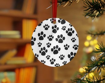 Pawprints Metal Ornament