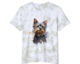 Watercolor Yorkshire Terrier 1 Unisex FWD Fashion Tie-Dyed T-Shirt