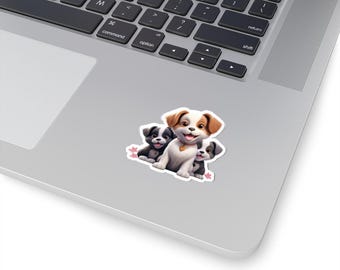 Cute 3D Dogs 5 Kiss-Cut Stickers