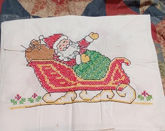 Santa And His Sleigh Table Runner