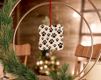 Pawprints Aluminum Ornament