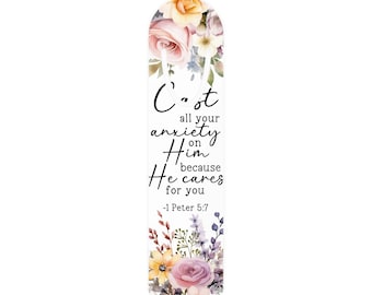 Cast All Your Anxiety On Him 1 Peter 5:7 Bookmark