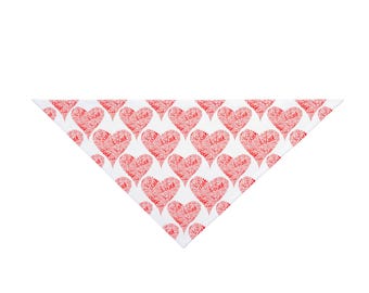 Love And Roses Hearts Valentine's Pet Bandana