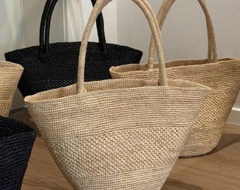Raffia Totes, Women's Raffia Shoulder Bags, Handmade Straw Bag, Vacation Beach Tote Bag