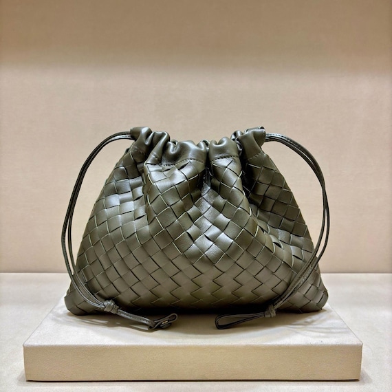 Genuine Leather Woven Handbags, Lambskin Leather Shoulder Bag, Weaved Leather Tote Bags