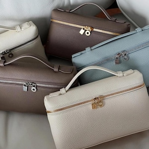 Damen Leder Umhängetasche, Ledertasche mit Henkel, Elegante Abendtasche