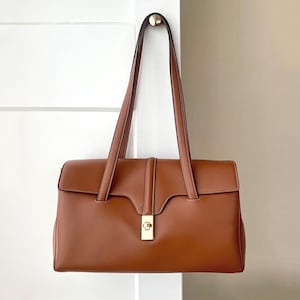 Women&#39;s Leather Tote Bags, Minimal Design Shoulder Bags, Classic Design Leather Top Handle Bag