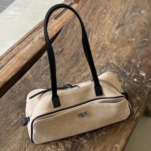 Suede  Shoulder Bags,  Women&#39;s Suede Top Handle Bags, Casual Style Tote Bags