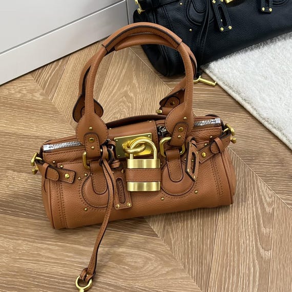 Paddington Bag, Leather Top Handle Bag, Retro Style Tote Bag, Genuine Leather Purse