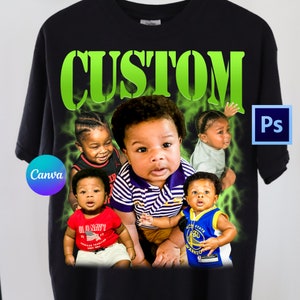 Custom Bootleg Rap Tee Template | Bootleg T Shirt Template Canva | Editable Canva Templates Bootleg | Bootleg Template Psd