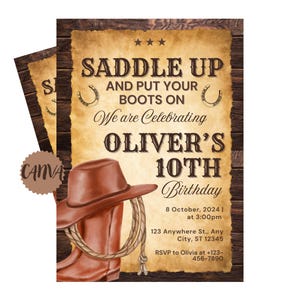 Rodeo Birthday Invitation For Adults | Editable Rodeo Birthday Invitation | Western Birthday Invite | Adult Birthday Invitation