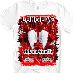 Long Live The Greatest Template | Editable Memorial PNG Design | Funeral T-Shirt Template | In Loving Memory Art | Canva Template