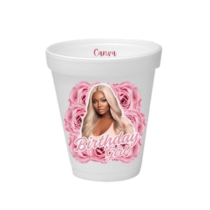 Shot Glass Template Canva | Styroafoam Cup Sticker Template | Custom Shot Cup Template | Styrofoam Cup Template | Canva Cup Sticker Template