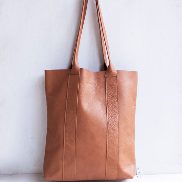 Reserved for Sally / The Essential Tote in Caramel / Leather Tote Bag  / Camel Brown Tote Bag / Leather Handbag / Brown Leather Tote