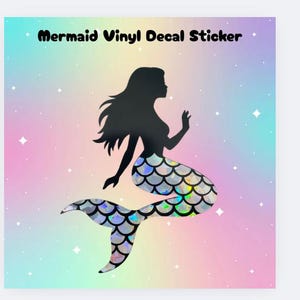 Mermaid Vinyl Aufkleber Stickers: Benutzerdefinierte Farben, Wasserflaschen, Laptops
