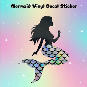 Stickers sirènes en vinyle, parfaits pour les livres, les tasses, les bouteilles, les murs, etc.