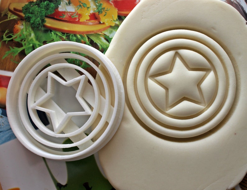 Captain America Symbol Cookie Cutter / Made From Biodegradable Etsy