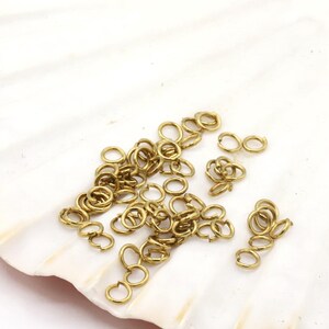 0.7x4mm Raw Brass Jump Rings, Raw Brass Jump Rings, Jewelry Making - RAW128