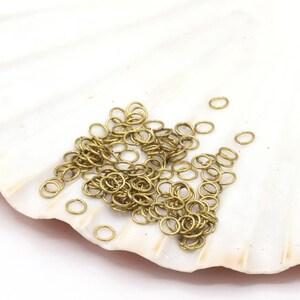 0.6x4mm Raw Brass Jump Rings, Raw Brass Jump Rings, Jewelry Making - RAW127