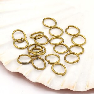 1.2x10mm Raw Brass Jump Rings, Raw Brass Jump Rings, Jewelry Making - RAW138