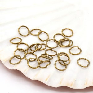 0.8x8mm Raw Brass Jump Rings, Raw Brass Jump Rings, Jewelry Making - RAW132