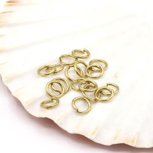 1.2x8mm Raw Brass Jump Rings, Raw Brass Jump Rings, Jewelry Making - RAW136