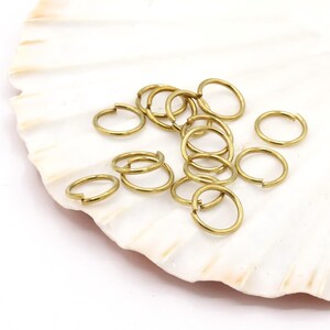 1.2x11mm Raw Brass Jump Rings, Raw Brass Jump Rings, Jewelry Making - RAW139