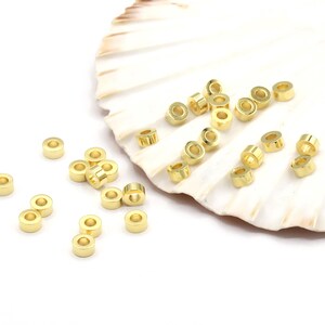 5mm 24 K Shiny Gold Plated Round Beads, Gold Plated Spacer Round, Spacer Beads, Spacer Findings - GOLD659