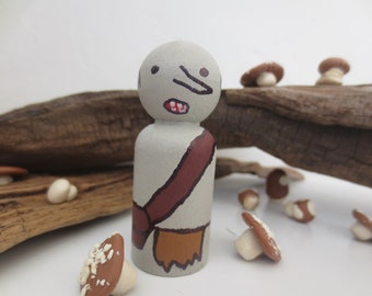 Peg Dolls Fairy Tale Goblin, Elf, Hand Painted Wooden Peg, Magical Pegs, Wooden Toys, Fairytale, Montessori Peg People