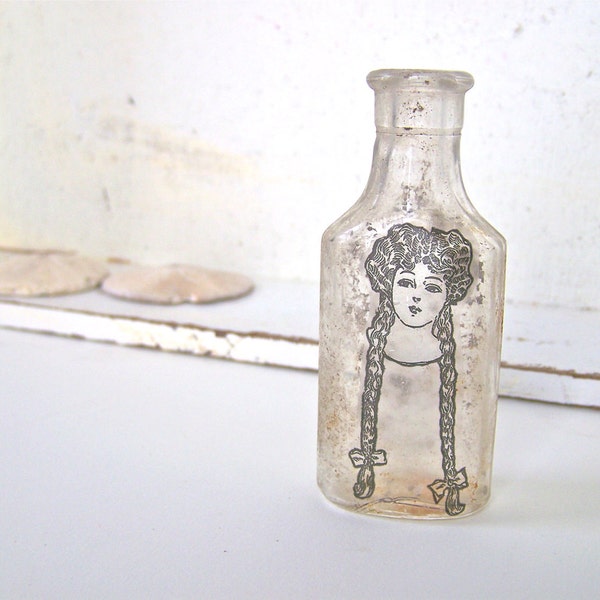 Shabby Chic Vase, Glass Vase,  Mini Vase, Apothecary bottle, Modern Farmhouse, Recycled Glass Bottle