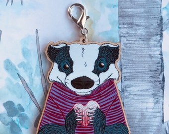 Kuscheldachs Floof Badger Charm
