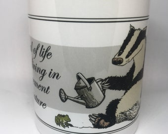 Badger Mug - Daft Badger - Watering Friends