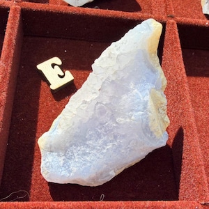 New | Blue Lace Agate Druzy Specimen, Raw Blue Chalcedony Crystal, Natural Sparkling Geode Slice bild 13