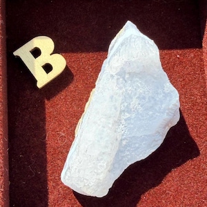 New | Blue Lace Agate Druzy Specimen, Raw Blue Chalcedony Crystal, Natural Sparkling Geode Slice B. 2.1” 34g