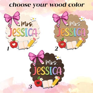Personalized 3D Teacher Name Sign – Custom Classroom Door Hanger, First ...