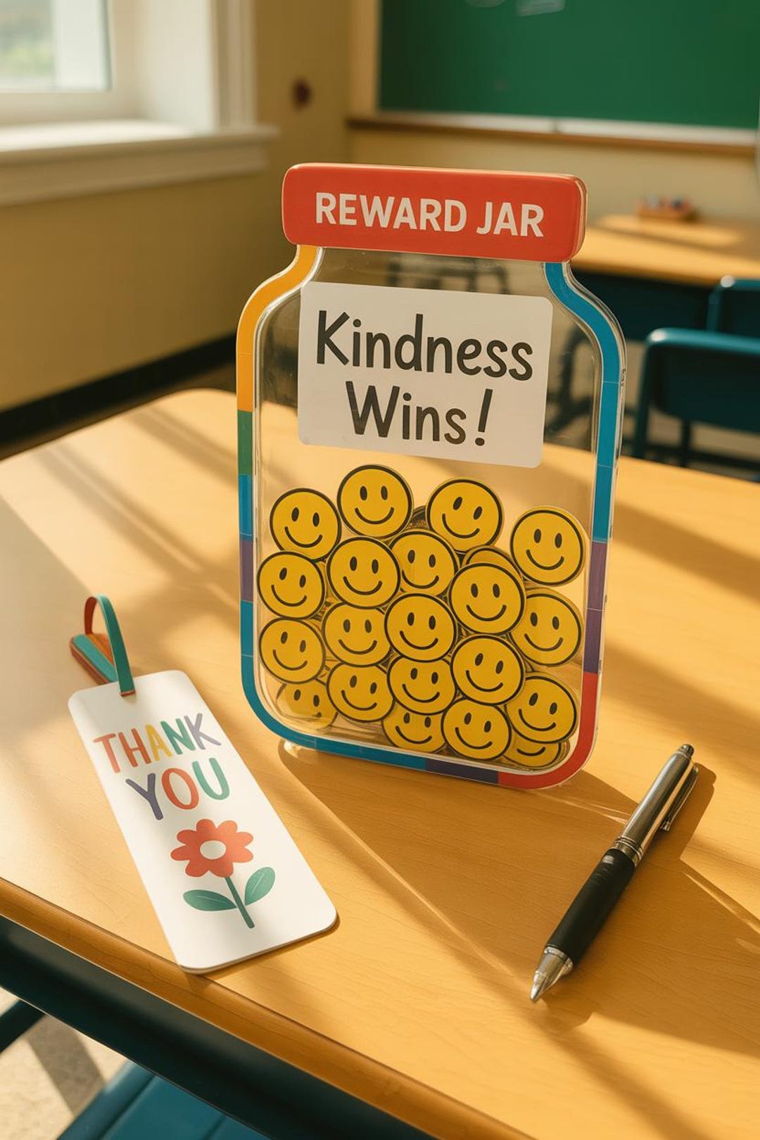 Barattolo Magnetico Delle Ricompense Con Faccine Sorridenti – Incentivo Per Bambini Per Comportamenti Positivi – Gestione Classe E Faccende Domestiche - 4