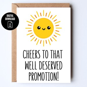 Grappige, sarcastische, digitale promotiekaart voor collega's met zonnemotief *Digital Card*