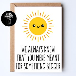 Grappige, sarcastische, digitale promotiekaart voor collega's met zonnemotief *Digital Card*