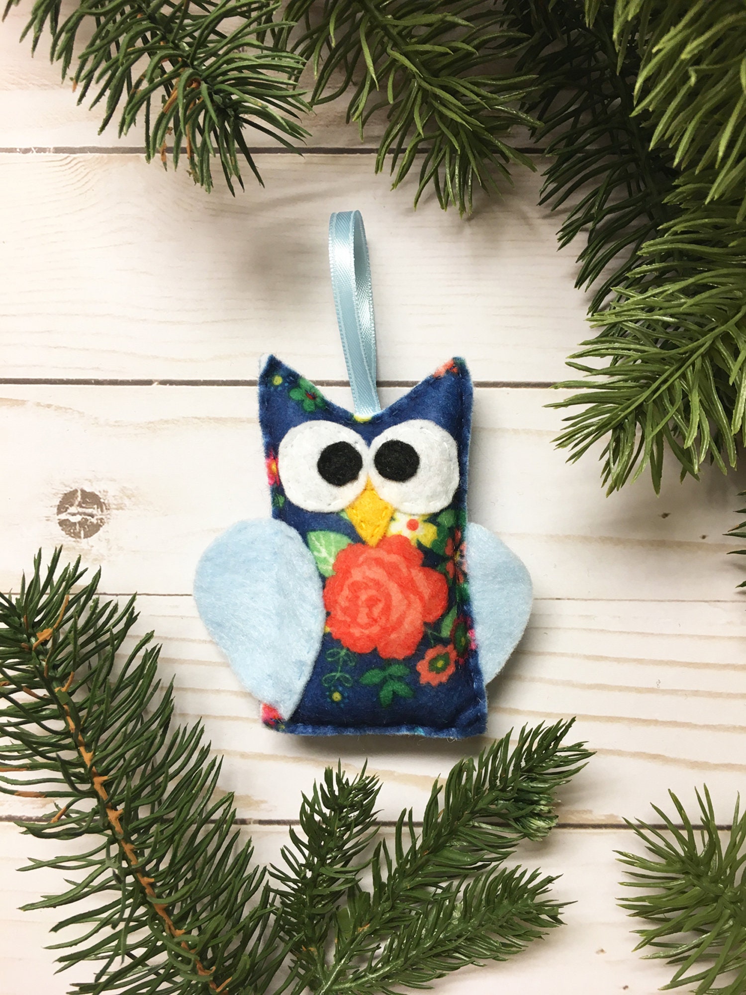 Owl Ornament Christmas Ornament Dilly The Floral Owl