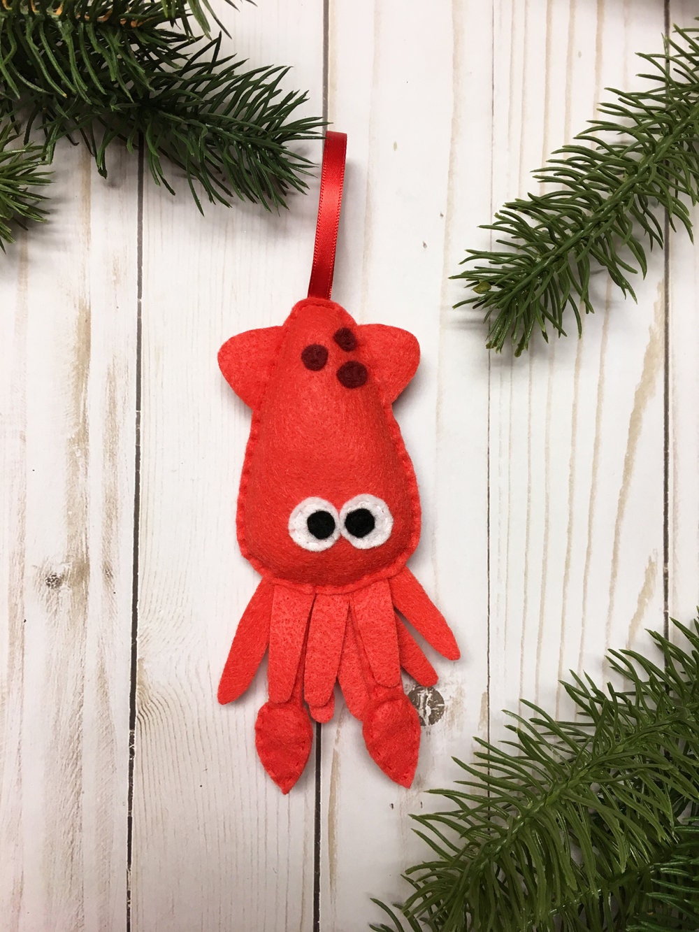 Squid Ornament Christmas Ornament Velma The Squid