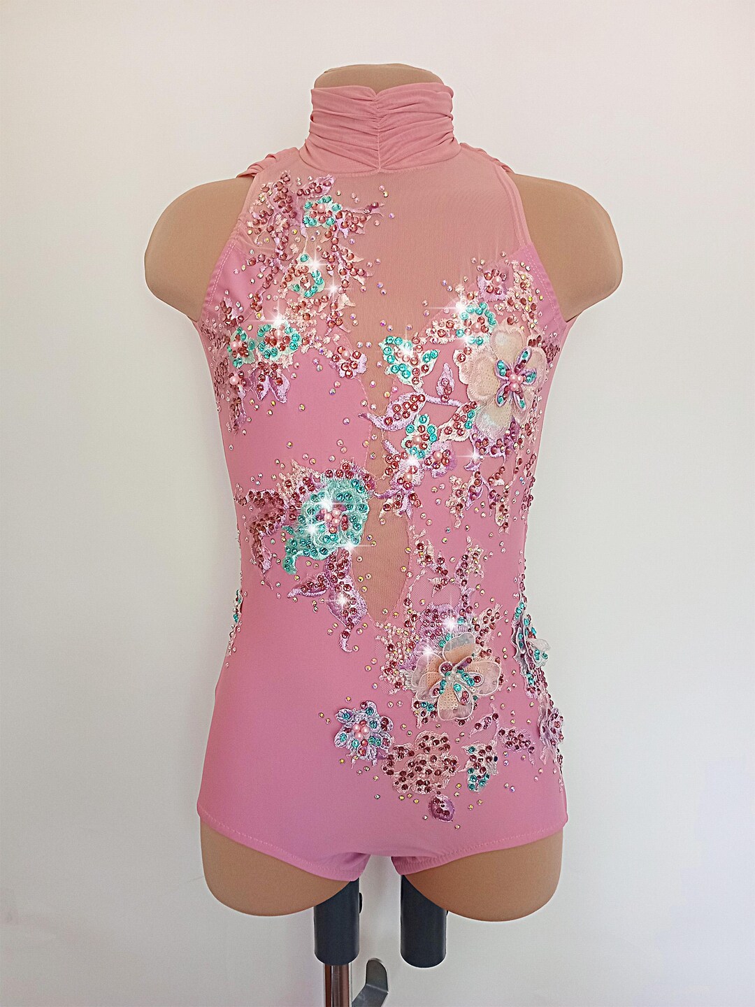 Pink Competition Solo Lyrical Dance Costume Contemporary
