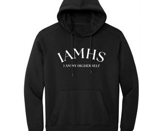 I, AM, HIGHER, SELF, T-Shirt, unisex, comfortable, lightweight, cotton, polyester, Black, and White