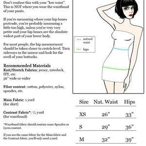 Zipper Back Pencil Skirt Printable PDF Pattern image 5